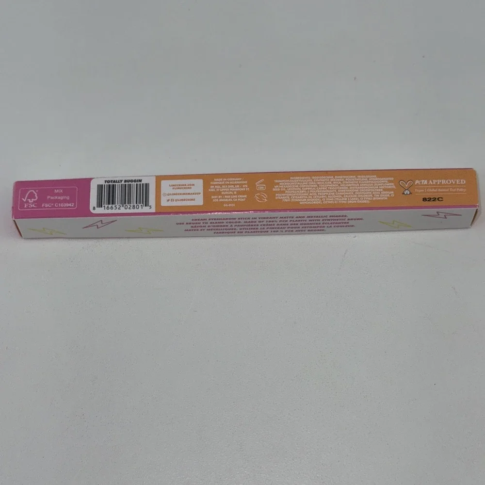 Lime Crime Electric Slide Eyeshadow & Brush Stick, 0.04 oz. TOTALLY BUGGIN NEW